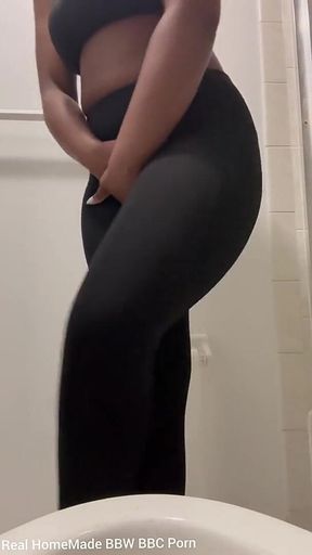 Desperate for a Wee Cutting My Legs Pissing POV in the Toilet