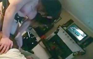 Amateur white tranny fucks a black boy