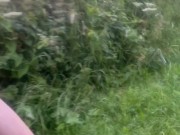 Strip naked and leave clothes for a long walk on the trails and side of road