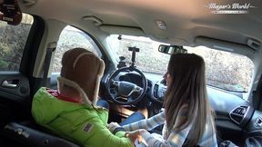 behind the scenes of lili charmelle - a car stop for fuck and creampie (1080)