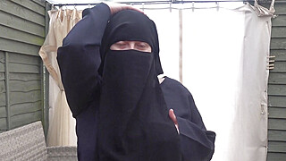 Wife In Burqa With Tiny Bikini Underneath