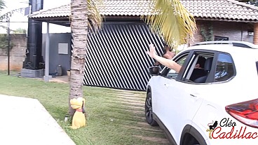 Cléo cadillac... dei para o piscineiro (Marlon Costa) quando o corno do meu marido saiu