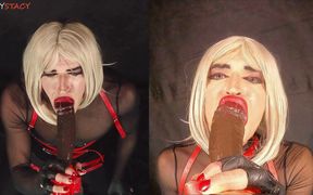 Sissy Practices Deepthroating BBC