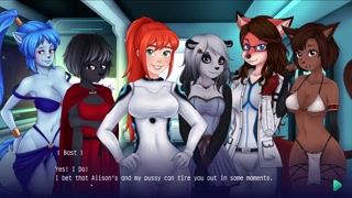 Space Paws #15 - Visual novel gameplay - easter egg harem ending