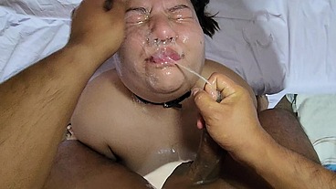 I love it when my man pisses on my face and fucks my throat until he cums on my face