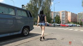 Zuzana's feet and flip flops pumping pedals part 2 (MOBILE)