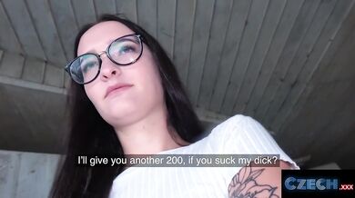 Sasha Sparrow swallowed under bridge until her ass cheeks burn