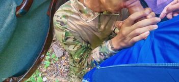 Soldiers Sucked Each Other's Dicks in Public Until They Cummed in Their Mouths.
