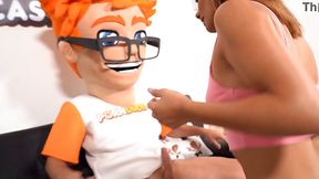 Wild Latina teen Apryl Rein gets her cock hungry mouth covered with warm cum after hot fuck