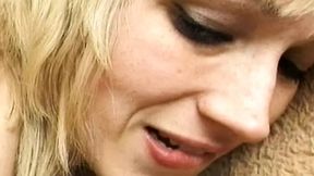Sexy French blonde gets her anus stuffed with semen
