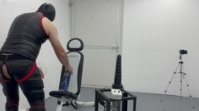 Masked Gimp 48cm mr Ed Dildo Anal Fucking Machine Huge 8.9cm Plug &amp; Post Attempt