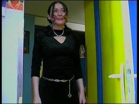 German granny wanks and pees for you