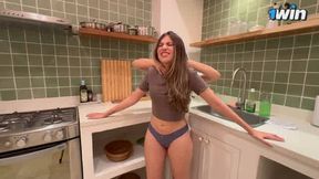 Hot lezzy act in kitchen with my greatest acquaintance - cool gonzo porn!