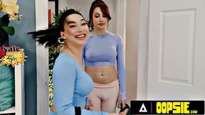 OOPSIE - Two Hot Trans Emma Rose And Ariel Demure Test A New Mattress By Fucking The Vendor