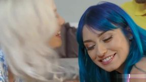 The perv Step dads slaps Kate Bloom and Jewels Blus assess