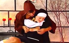 Orgy bang with two sexy nuns