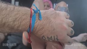 That's it, baby... fuck and cum on my little feet!