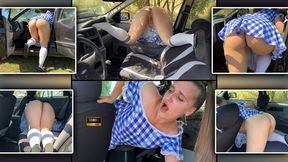 Upskirt and Asshole Tease - Maid Without Panties Stuck in Ford 1080 - Ass Worship - Ass Eating - White Socks - Patent Leather Shoes - Voyeurism - Pussy Worship - Pussy Tease - Buttcrack - Big Ass - Embarrassed Naked Girl