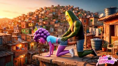 Brazilian favela cartoon creampie leaves hairy pussy dripping with multiple orgasms