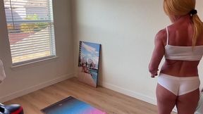 me getting off the peloton and striping down for you