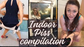 Indoor piss compilation - Almost 30 minutes of a variety of pisses taken indoors