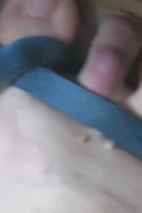 Revving Close up of my sandaled feet while I push the gas and break pedals !