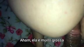 Corno incentivando esposa aguenta a rola no cu, comedor dotado