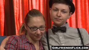 Fingered Maggie Mayhem toys with tomboy