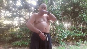 Serial Jerk off in Country Pissing and Juicy Jerk off of the Good Fat Pig Pascal in an Arboretum!
