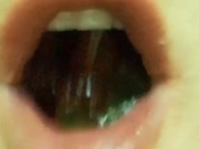 Chewing and swallowing gummy bears family - vore fetish