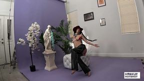 bts - goth asteria jade teases in a flirty backstage try-on!