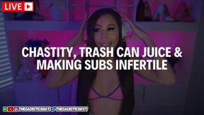[ LIVESTREAM ] CHASTITY, TRASH CAN JUICE & MAKING SUBS INFERTILE