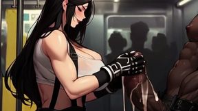 Tifa Searches for Dick on the Train