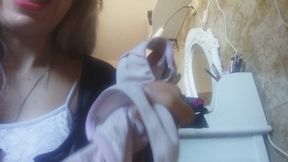 you are a pervert! you get excited by sniffing our step grandma s underwear!
