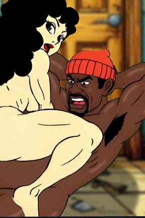 Valentine's Day. Cartoon in Which a Wife Is Fucked in a Public Toilet