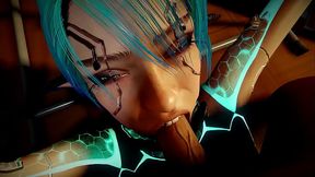 Face Fucking a Sexy Robot Girl