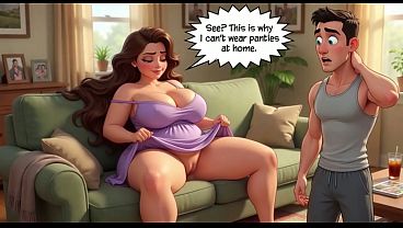 Stepmom'_s No-Panties Secret Leads to Intense Passionate Forbidden Home Encounters (AI generated)