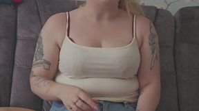 Curvy Hottie Eating Drinking Burping dirty talk