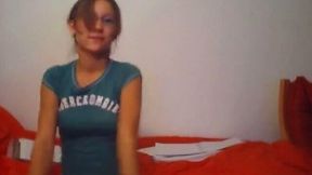 Sport wonk dancing and striping on a camera