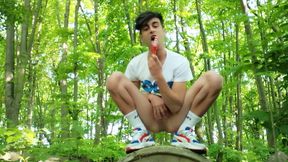 Twink Fucks with Lollipop That Melts Inside Ass - Dripping Candy Cream