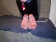 Candle Wax Feet Fun