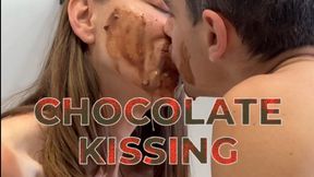 Galaxy Chocolate Kissing - Deep Kissing, Snogging In Melted Chocolate (HD)