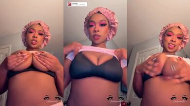 Stare at my fat ebony tits raw and dripping on camera