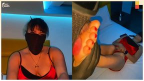 Blindfolded Beauty Becomes My Secret Foot Slut While His BF Is Working a Full Shift