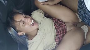 Horny latina slut with nice ass gets her pussy destroyed in doggystyle and cowgirl positions