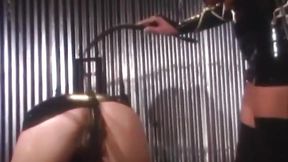 PussyCatsLatex.com - Busty blonde lesbian's spanking and self-pleasuring session