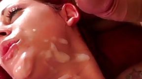 Redhead shemale is having passionate sex with hot lover