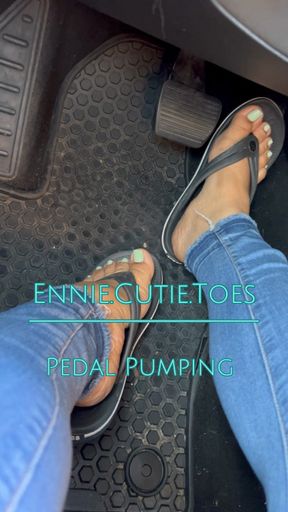 Pedal Pumping- Flip Flops and Barefoot!