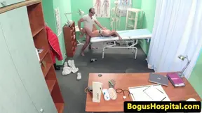 Creampied euro patient blowing docs dick
