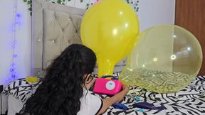 Detonating test bombs by testing Gemar balloons
